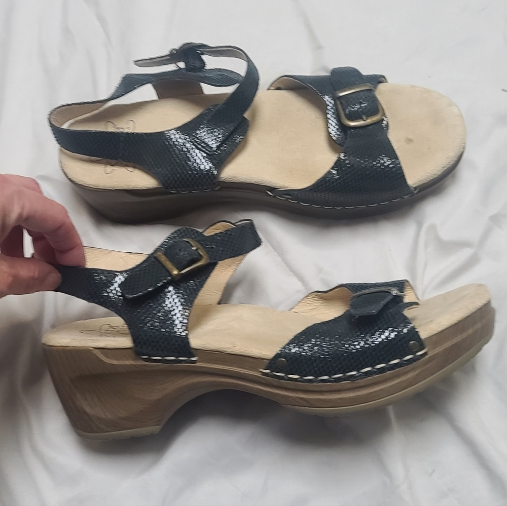 Sanita Stylish Black Women's Sandals Size 40 - Picture 9 of 11